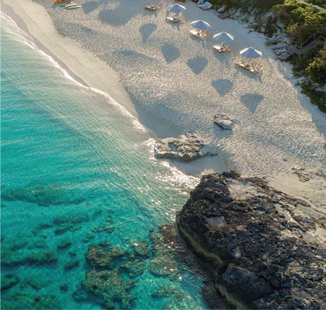 beach shore drone view